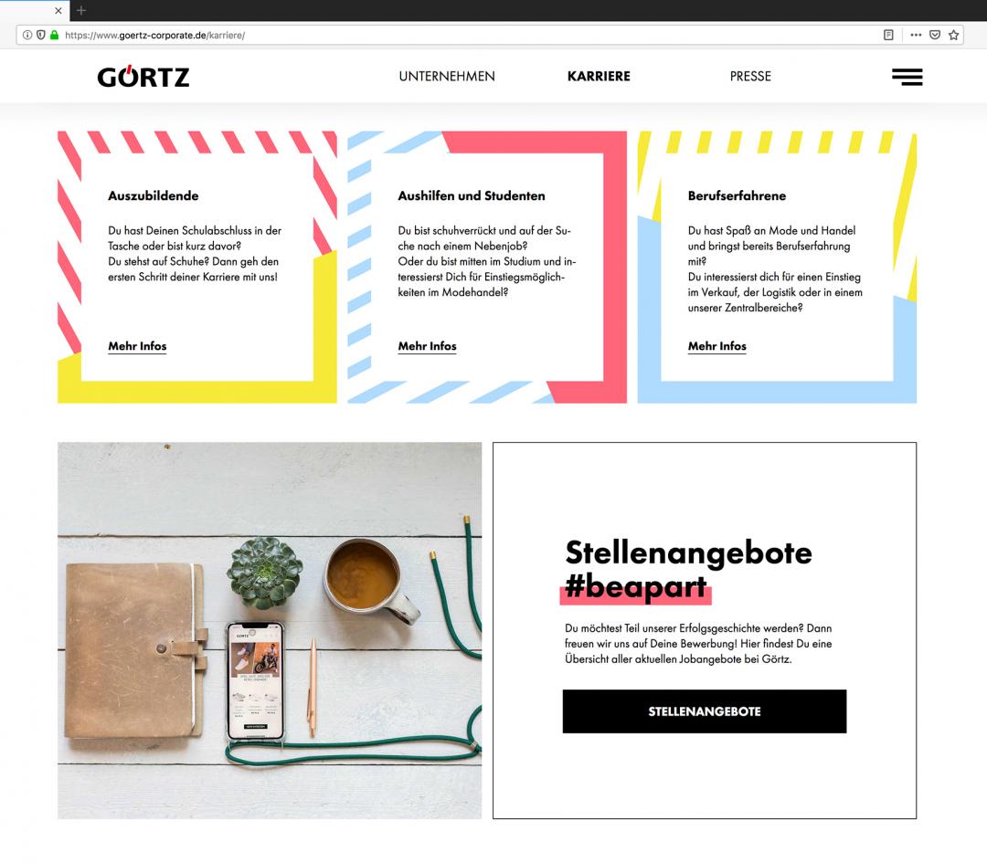 Relaunch der Görtz Corporate <em class="clr-yellow">Website</em>